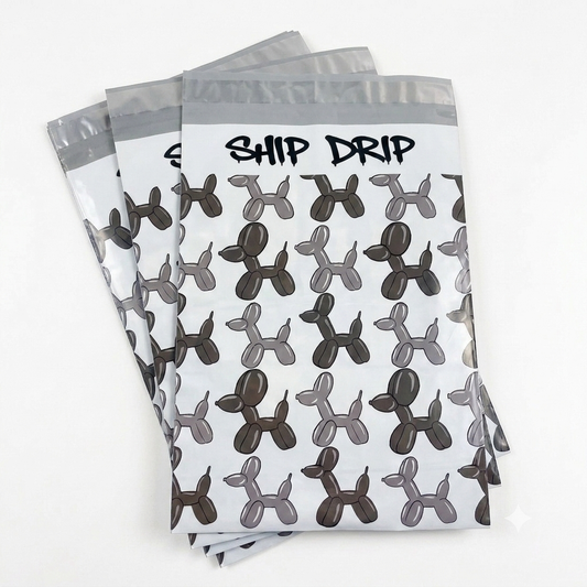 Balloon Dog Designer Poly Mailers - 2.5 Mil Heavy Duty Shipping Bags