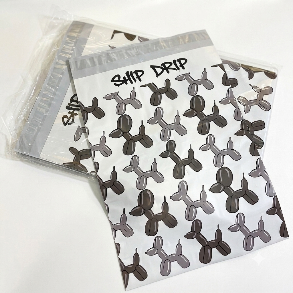 Balloon Dog Designer Poly Mailers - 2.5 Mil Heavy Duty Shipping Bags