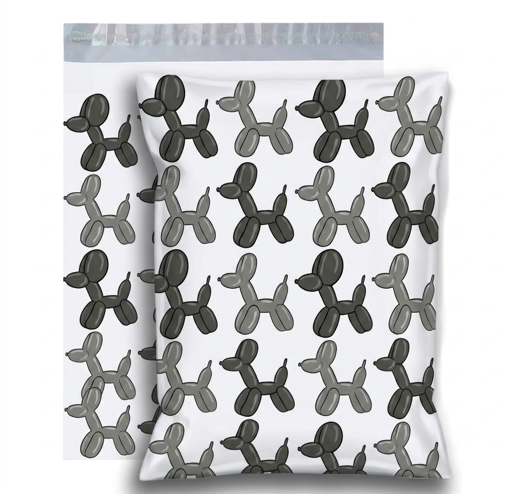 Balloon Dog Designer Poly Mailers - 2.5 Mil Heavy Duty Shipping Bags