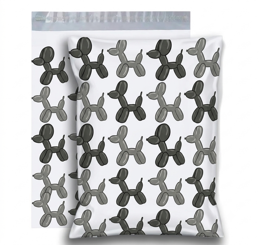 Balloon Dog Designer Poly Mailers - 2.5 Mil Heavy Duty Shipping Bags