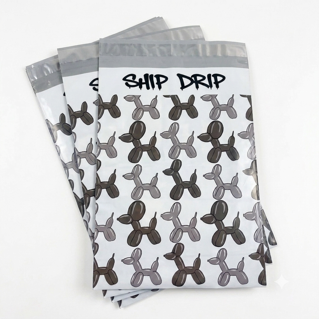 Balloon Dog Designer Poly Mailers - 2.5 Mil Heavy Duty Shipping Bags